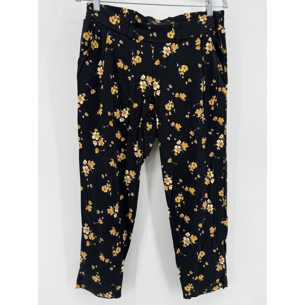 Torrid Pants Leggings Women's Wide Elastic Stretch Black Floral Pockets Size 0